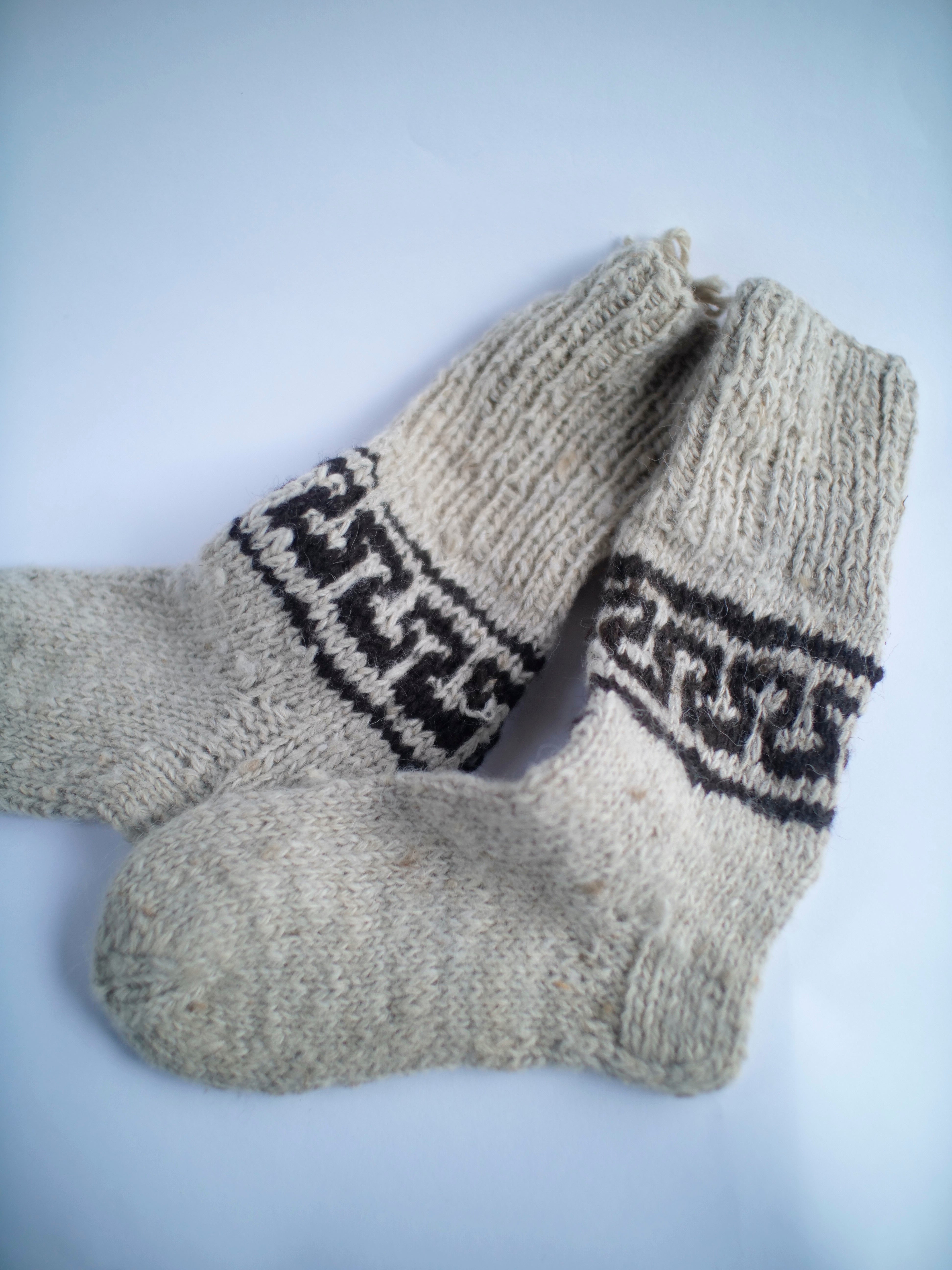 WOOL LONG SOCKS およそ19〜25㎝用【ORGANIC | HANDMADE | LEH RADAKH