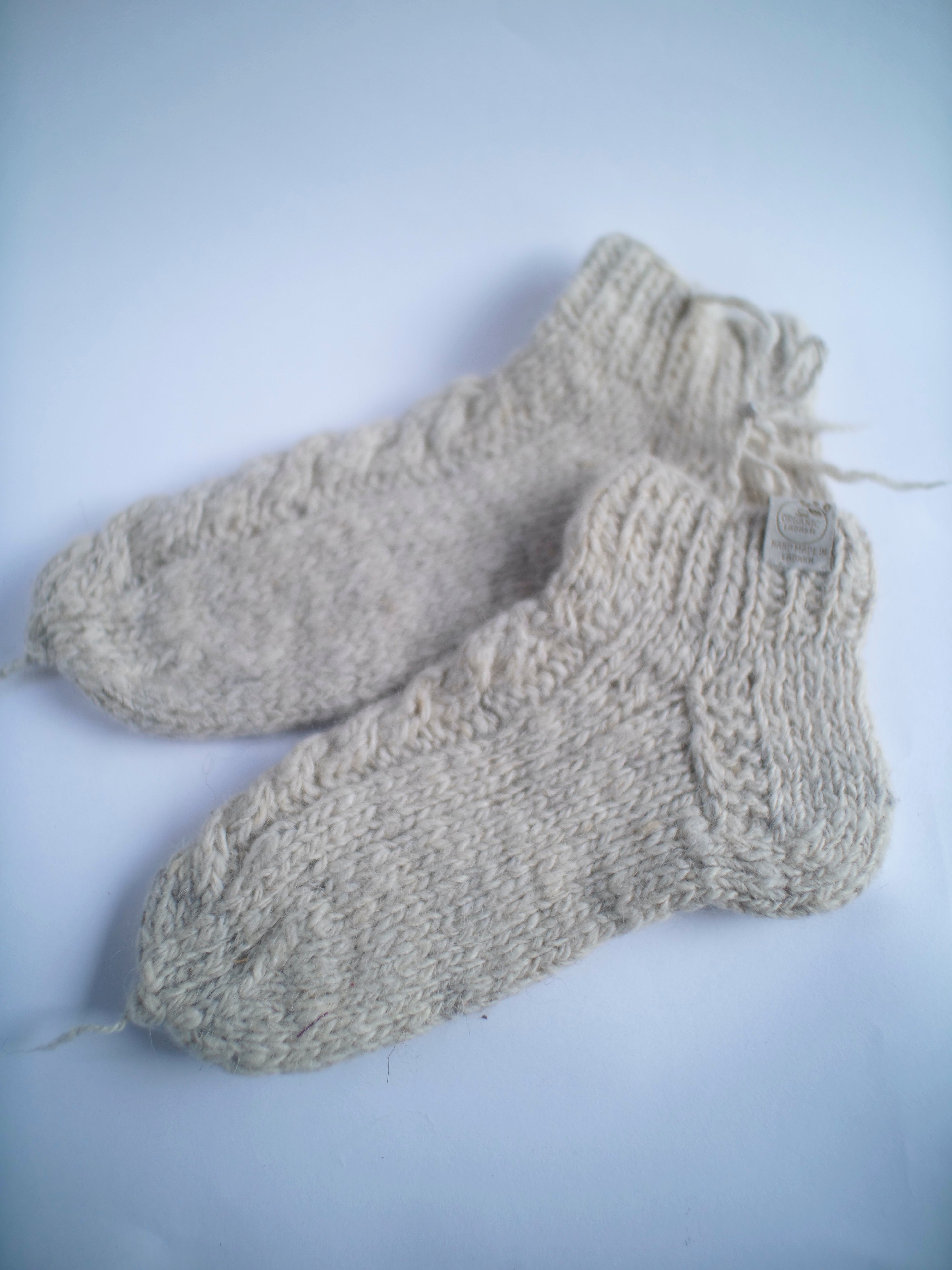 WOOL SHORT SOCKS およそ20〜26㎝用【ORGANIC | HANDMADE | LEH RADAKH（INDIA）】